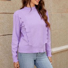 Maglioni da donna Casual Pullover a maniche lunghe Girocollo Piccoli uomini Semplicemente per felpa sportiva Maglione grosso da donna