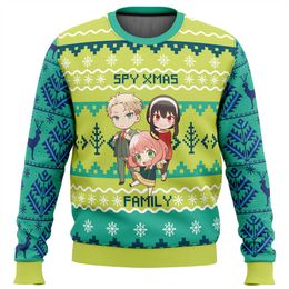 Pulls de Noël Anime de Noël Ahegao Gift Santa Claus Pullover Men's 3D Sweatshirt et Top Autumn et Winter Clothing 2023 Noveltyl231107