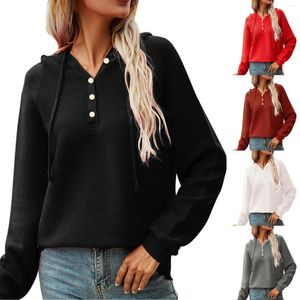 Pulls pour femmes Noël Automne et hiver Solid Colort Pull Casual Cordon de serrage décontracté pour femmes Femmes Cold Gear Half Zip