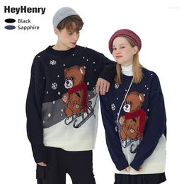 Dames truien kerstcadeau trui beren sneeuwvlok cartoonpaar herfst en winter 2023 Noordse stijlvrouwen Begu22