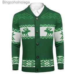 Damestruien COLDKER Herfst Winter Heren Kerstvesten Kersttruien Man Rendier Sneeuwvlok Shl Kraag Gebreid Vest SweatercoatL231010