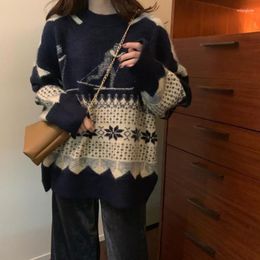 Chandails pour femmes Deeptown Harajuku Sweater Femmes Vintage Tricoted Female Jumper Corée Knitwear Treat Preppy Pullover Streetwear Aesthetic