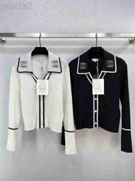 Designer de chandails pour femmes 2023 Printemps Été Milan Runway Lapel Neck Long Sleeve High End Jacquard Cardigan Designer 0301-4 5ZMN