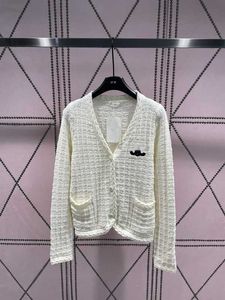 Dames truien Designer 23 Autumn/Winter Celins Nieuwe stijl Fashion Embroidery V-Neck gebreide Cardigan Coat 888