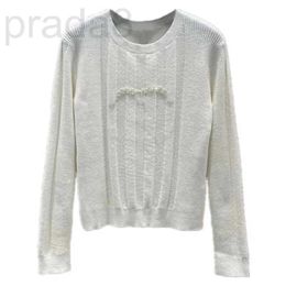 Damestruien Designer 906 XL 2022 Milan Runway Autumn Women Sweater Brand Same Style Long Sleeve White Crew Neck Cardigan Dames Zhen Ajwr