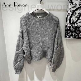 Suéteres de mujer diseñador Ann Revan principios de primavera nuevo suéter de punto suave y lujoso falda de mujer IERA