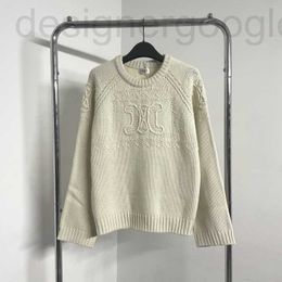 Maglioni da donna firmati CE Nuovo ricamo ad uncino 3D Top maglione lavorato a maglia sciolto e dimagrante VK8K