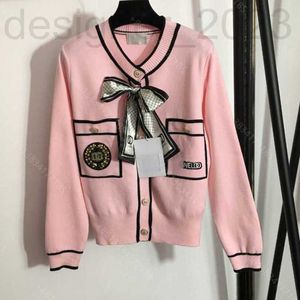 Pulls pour femmes Designer Automne C Femmes Pull Veste Crochet Mujer Laine Cardigan Sweat à capuche Perle Badge 911 CCH Marque Manteau à manches longues Casual Femme Tops