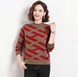 Pulls pour femmes Designer Knit O-Cou Sweetshirts Luxe Pull surdimensionné Femme Slim Pulls Blouse Jumper