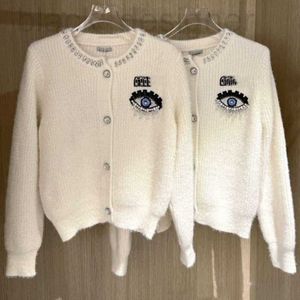 Damessweaters ontwerper Gebreide top damestrui mode letter kralen vest gebreide trui dames truien jas korte lange mouw gebreide kleding mm 64A1
