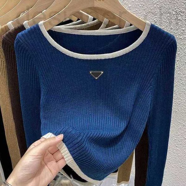 Pulls pour femmes Designer Pull de luxe Tricot 2023Automne Hiver O-Cou à manches longues à l'intérieur des pièces lâches Tops MS Render Femmes non doublées Plus Chice Slim