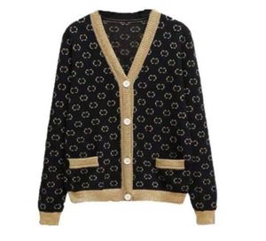 Damestruien Designer Nieuwe trui Cardigan Luxe Ggity Letter Casual Gebreide shirt V-hals jasje DFC8