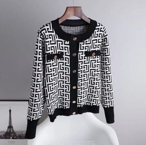 Damessweaters Designer Oversized patroon vest trui jas wol gemengd vrouw gebreide dames top lange mouw jas
