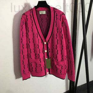 Dames truien ontwerper Rose Red Letter Gratis maat gebreide trui ins mode v nek vest voor dames winterjassen 8loa