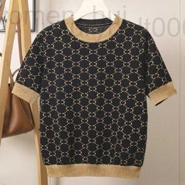 Pulls pour femmes Designer Yang Mi Star's Nouveau pull en 2022 Winter Gold T-shirt tricoté Pull à manches courtes Femmes 298Z EWVL