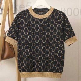 Pulls pour femmes Designer Yang Mi Star's Nouveau pull en 2022 Winter Gold T-shirt tricoté Pull à manches courtes Femmes 298Z BVXD