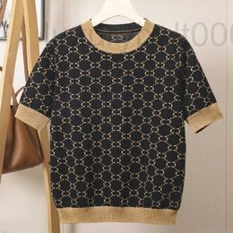 Damestruien Designer Yang Mi Star's nieuwe trui in 2022 Winter Gold Gloard T-shirt pullover korte mouw vrouwen 298Z