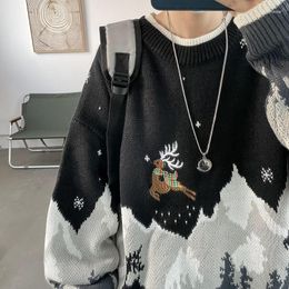 Chandails pour femmes Elk Christmas Sweater Design Restoring Ancient Ways American High Street Male Qiu Dong Season And Thicken Celebrity Coat