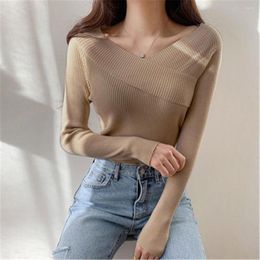 Pulls pour femmes automne coréen grande taille broderie longue robe pull pulls mode 2022 automne hiver chaud pull femme hauts