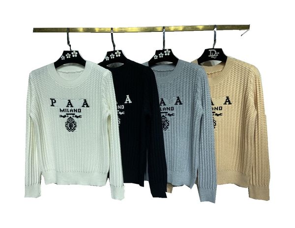 Pulls pour femmes créateur de mode pull lettre broderie lâche personnalité confortable à la mode à manches longues femmes haut de gamme Jacquard Cardigan tricot pulls