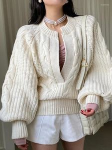 Damestruien Mode Pullover Kleding Herfst Winter Truien Los gebreid Y2k Tops Esthetische Casual Chic Elegante truien