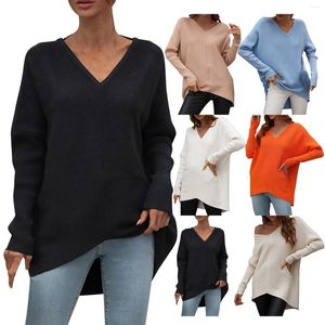 Dames truien mode solide kleur lange mouwen lange mouwen losse pullover trui sweatshirts voor vrouwen halve zip