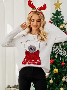 Chandails pour femmes Fitshinling Kaii pull de Noël hiver femmes vêtements poilu doux chaud mignon pull de noël chandails laids nouvel an maillot 2023 L230718