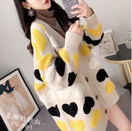 Sweaters para mujeres para c￡lido su￩ter largo Top Homme Outwear casual su￩ter de punto de punto s￳lido Cardigan de moda coreana Streetwear