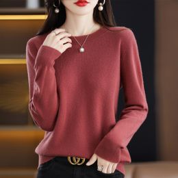 Pulls pour femmes Demi-col roulé en automne et en hiver 100% pure laine Pull en tricot mince et à manches longues pour femmes avec pull à fond 230303