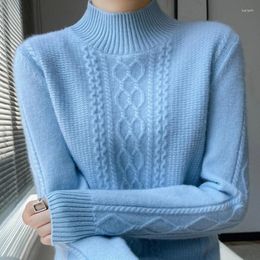 Женские свитера, полуводолазка, свитер на осень-зиму, с длинным рукавом, теплая нижняя часть, вязаный женский трикотаж, пуловер, женский джемпер, топ
