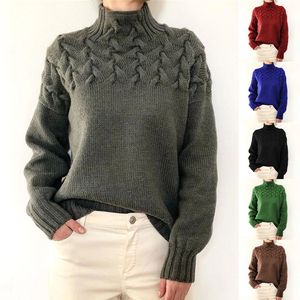 Suéteres de mujer Suéter de manga larga con cuello alto para mujer Suéter de punto Ropa de mujer