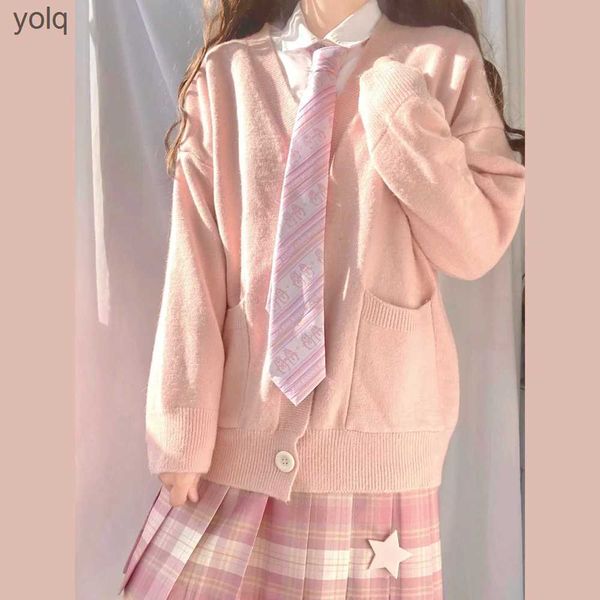 Pulls pour femmes Japonais College Style JK Cardigan Pull Lâche Casual All Match Femmes Nouvelle Mode Kawaii Fille Veste Cosplay Uniformyolq
