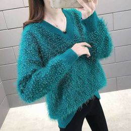 Damestruien JMPRS Autumn Women Sweater gebreide trui met lange mouwen losse vhals winter jumper jas causaal vintage bf vrouwelijke sueter j220915