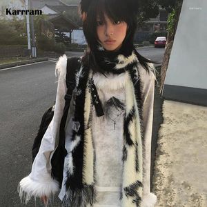 Dames truien Karrram Japanse Y2k off-shoulder trui Vintage Harajuku onregelmatige trui Grunge Fairycore Slash Neck Tops 2000s