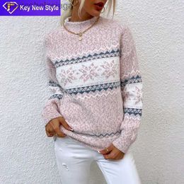 Dames Truien Gebreide Tops Kerst T-shirt Herfst Winter 2023 Nieuwe Hoge Kraag Sneeuw Trui Meisje Dames Trui Knitwears Dropshipping CenterL231010