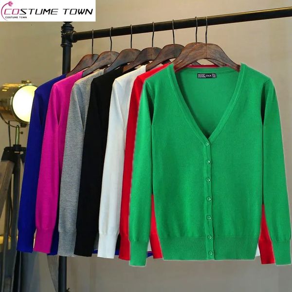 Suéteres femininos de malha cardigan 2023 primavera e outono roupas versão coreana camisola curta manga comprida xale jaqueta pequena 231009