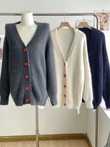 Pulls pour femmes Mode coréenne Pull surdimensionné Femmes V-Col à manches longues Femme Daily Cardigan Dames Single Botton Automne Dropship