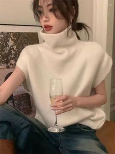 Pulls pour femmes Pull de mode coréenne Femmes Harajuku Haut à manches courtes Indie Esthétique Pull Vêtements décontractés Tenues