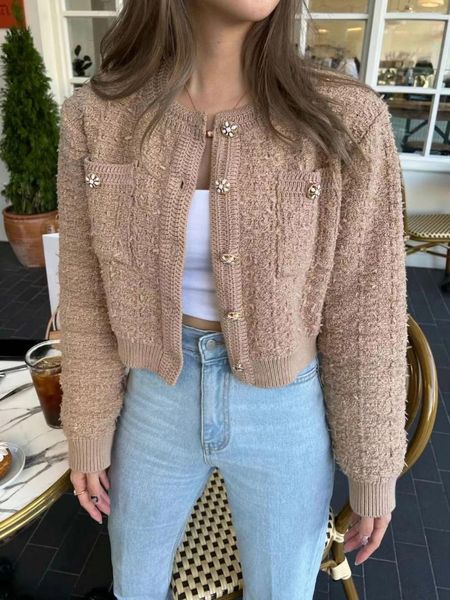 Pulls pour femmes Coréen Pull court Cardigan Femmes Casual Soft Knit Gilet Manteaux Lâche Automne Hiver Knitwears Vestes Élégant Tops Casaco