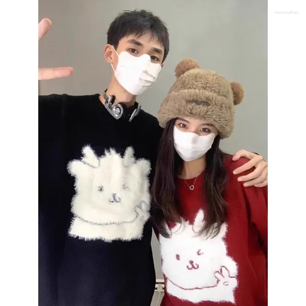 Pulls pour femmes Coréen Streetwear Oversize Cartoon Femmes Vintage High Street Pulls Knitwear Top Y2k Harajuku Ulzzang Sweater