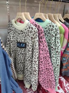 Damessweaters Luipaardprint Contrasterende kleur Luie trui Herfst en winter Bijpassende jas Modieus