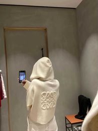 Suéteres de mujer Lo Luo's 2023 Otoño/Invierno nuevo abrigo de punto con capucha para mujer Sudadera con capucha corta grande de doble cara a la moda