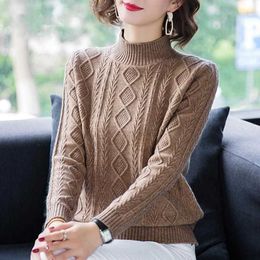 Damestruien Lukaxsikax 2020 Nieuwe herfst Winter Vrouwen verdikken Slim Base Sweater Koreaanse mode Turtleneck gebreide pullover sweater T221019