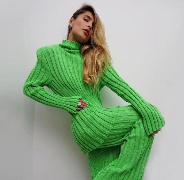Suéteres para mujer Mindygoo Logotipo personalizado de alta calidad Fábrica Otoño 2023 Ventas de ropa Color puro Hombro Moda Suéter de dos piezas