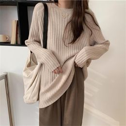 Chandails pour femmes PLAMTEE Style paresseux femmes de haute qualité épaissir tricoté automne Mujer mi-longueur lâche Chic chaud bureau dame pulls