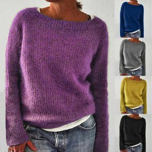 Pulls pour femmes grande taille pull en tricot pull couleur unie lâche femmes pull dames basique