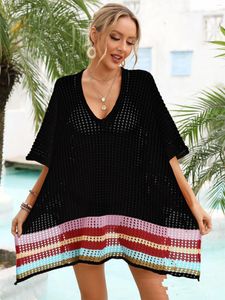 Pulls pour femmes Plus Taille Femmes Sexy Hollow Smock Luxe Patchwork Sandybeach Manteau Pull Dames Wraps Été Lâche Globalement En Gros