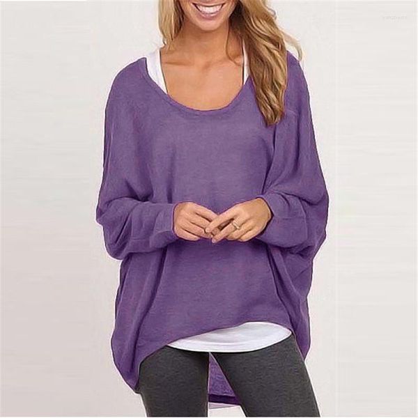 Suéteres de mujer Pull Sale Sólido O -cuello Jersey completo Coyote Valley Moda Mujeres Sexy Cuello redondo Tejido Color caramelo Suéter Abrigo