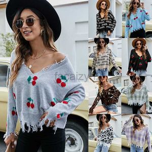 Dames truien pullover dames losse korte v-hals dames trui herfst/winter nieuwe tassel gebreide mode t-shirt tops