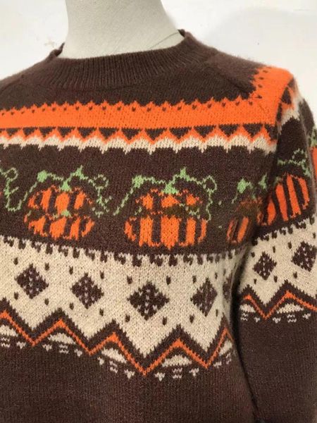 Pulls pour femmes citrouille tricoté pulls femmes noël pull Halloween doux chaud pull tricots amples 2023 automne hiver haut